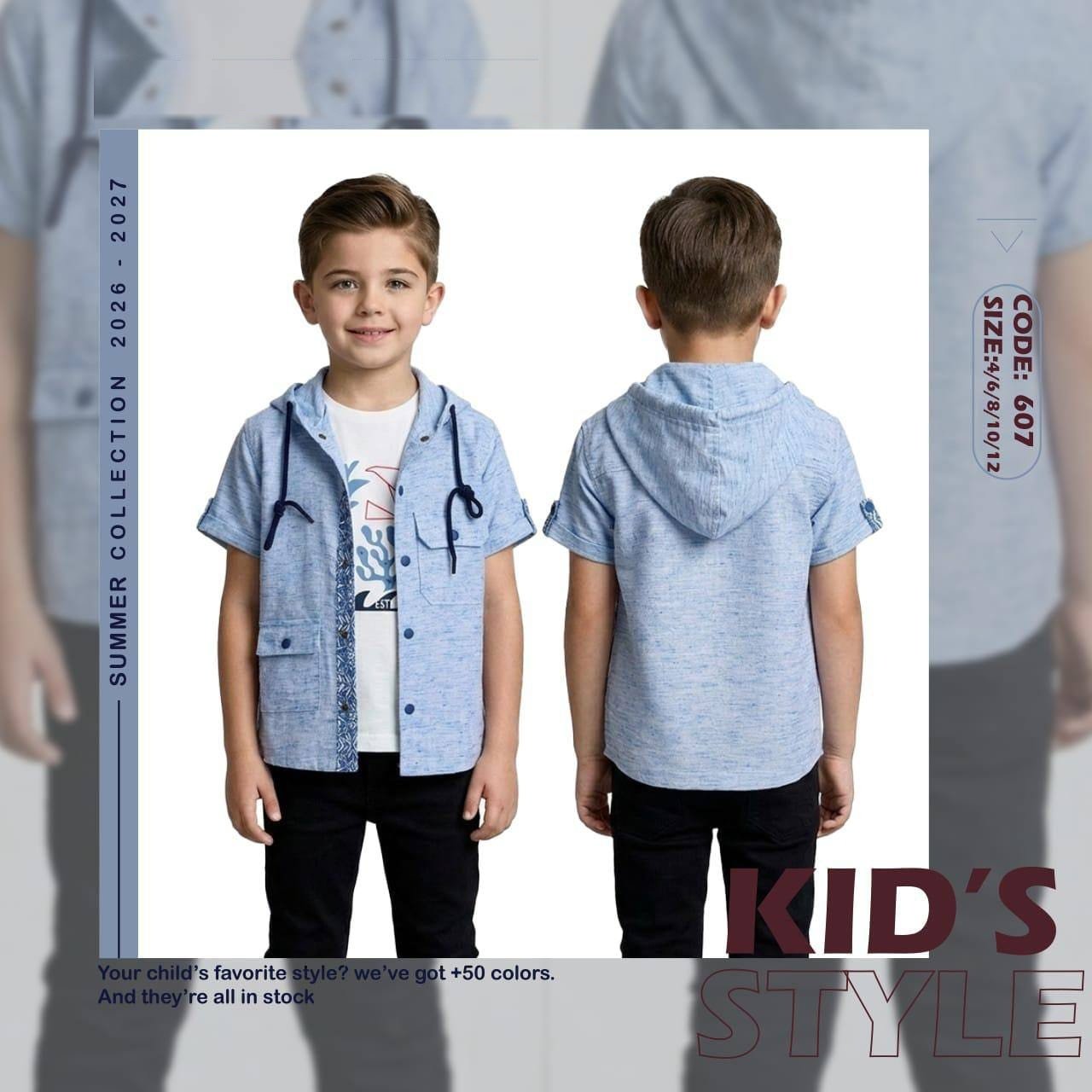 Chemise à Capuche Lin Chiné